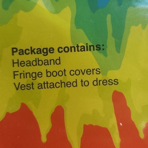 Hippie costume size youth med new in package - Picture 5 of 5